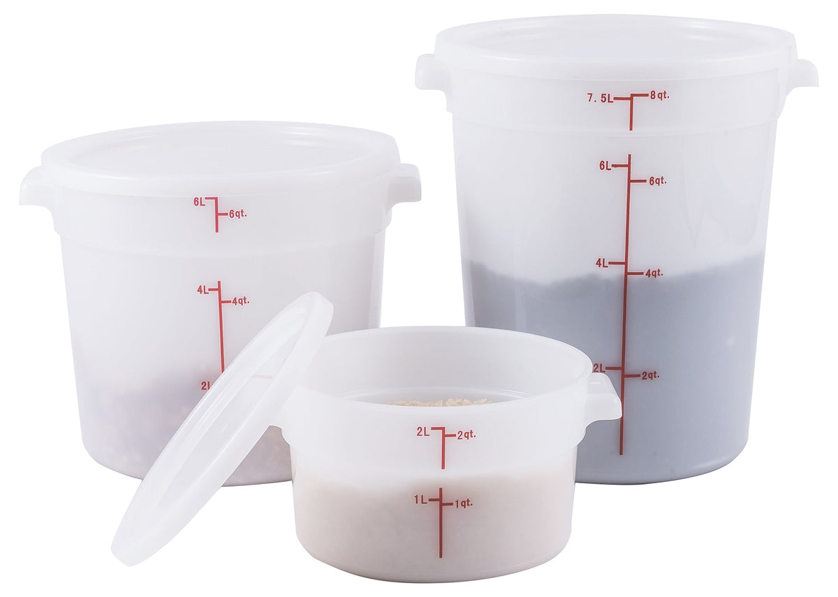 PPRC-24C - Cover for Round Storage Container, White, Polypropylene - 2 | 4 Quart