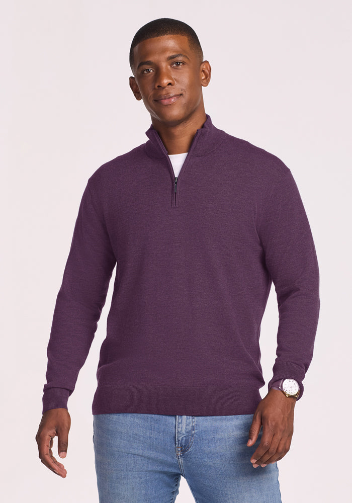 Enzo 1/4 Zip - Purple Iris