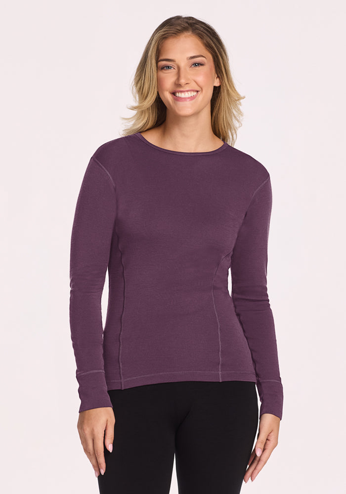 Hannah Petite Long Sleeve Top - Purple Iris