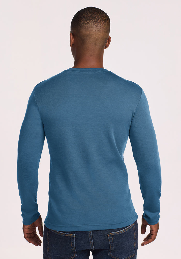 Easton Crew Neck Shirt - Blue Ashes