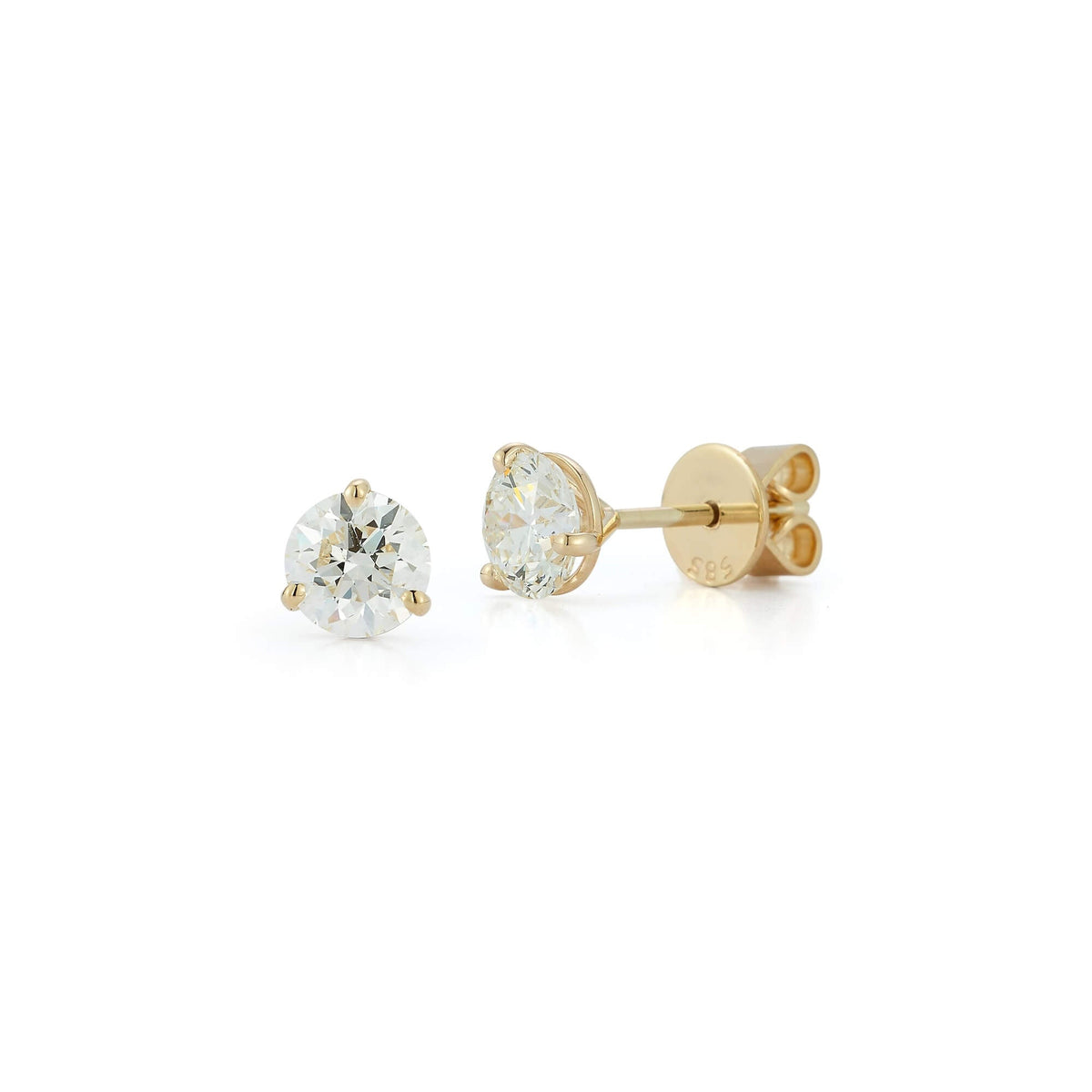 DRD Diamond Solitaire Studs 3.00 Ct. Total Weight