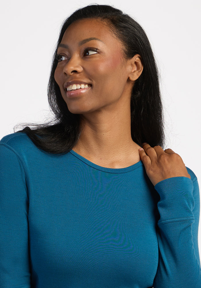 Hannah Long Sleeve Top - Blue Pine