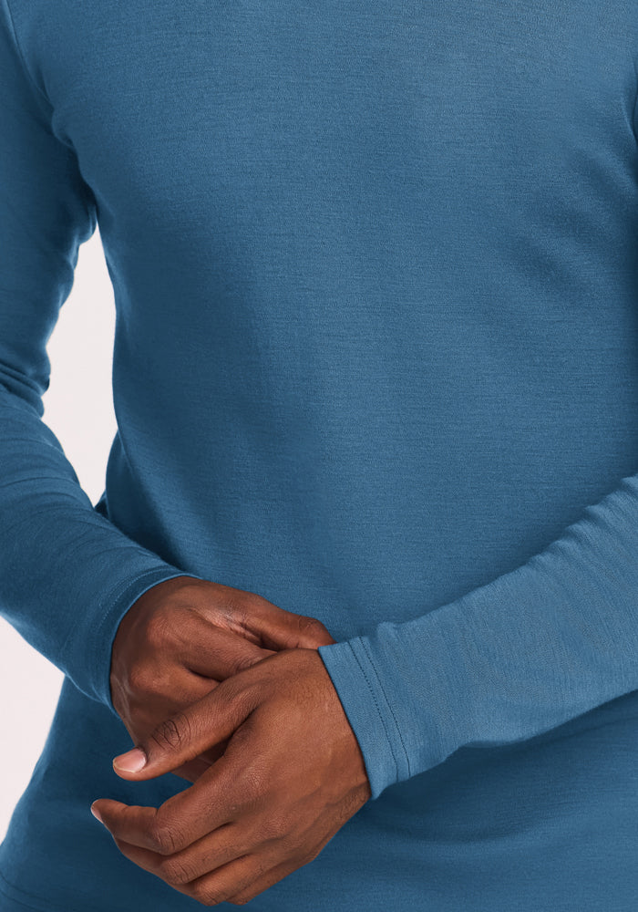 Easton Crew Neck Shirt - Blue Ashes