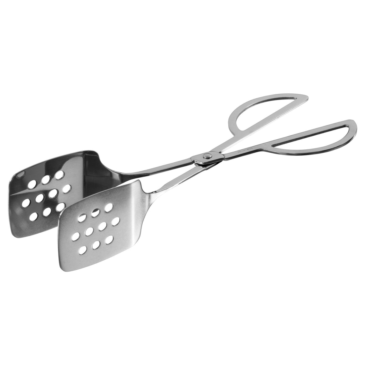 PT-10P - 10-1/2" Perforated Scissor Style Pastry Tongs, Stainless Steel