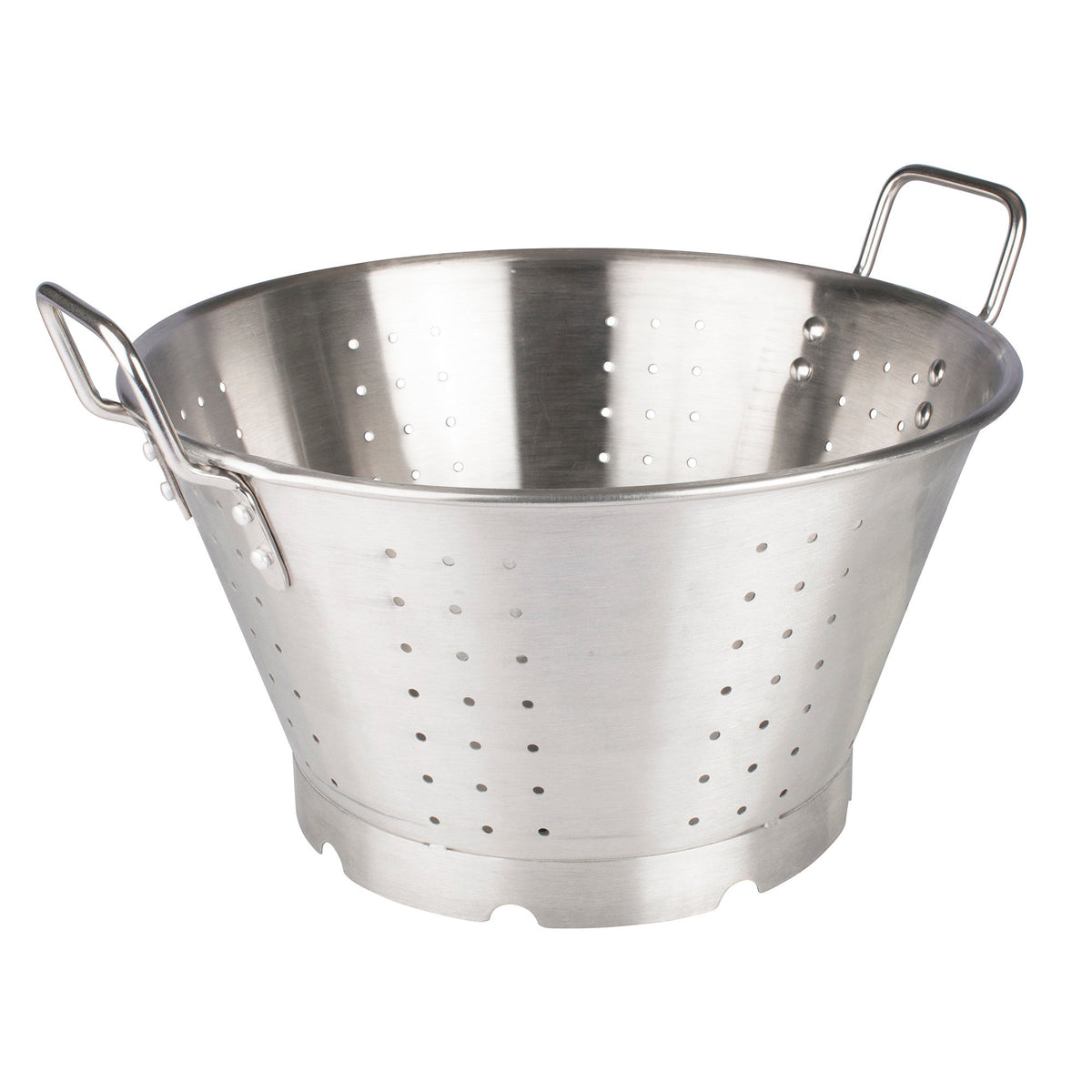SLO-16 - Colander with Handles & Base, Heavy-Duty Stainless Steel - 16 Quart
