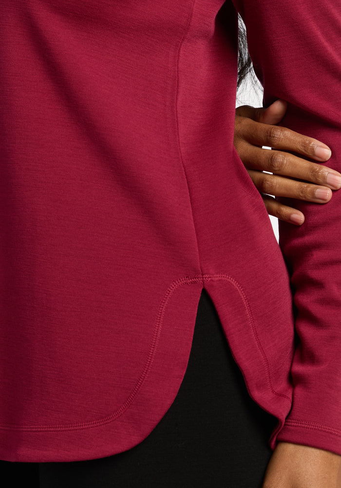 Blair Petite Tunic - Beet Red
