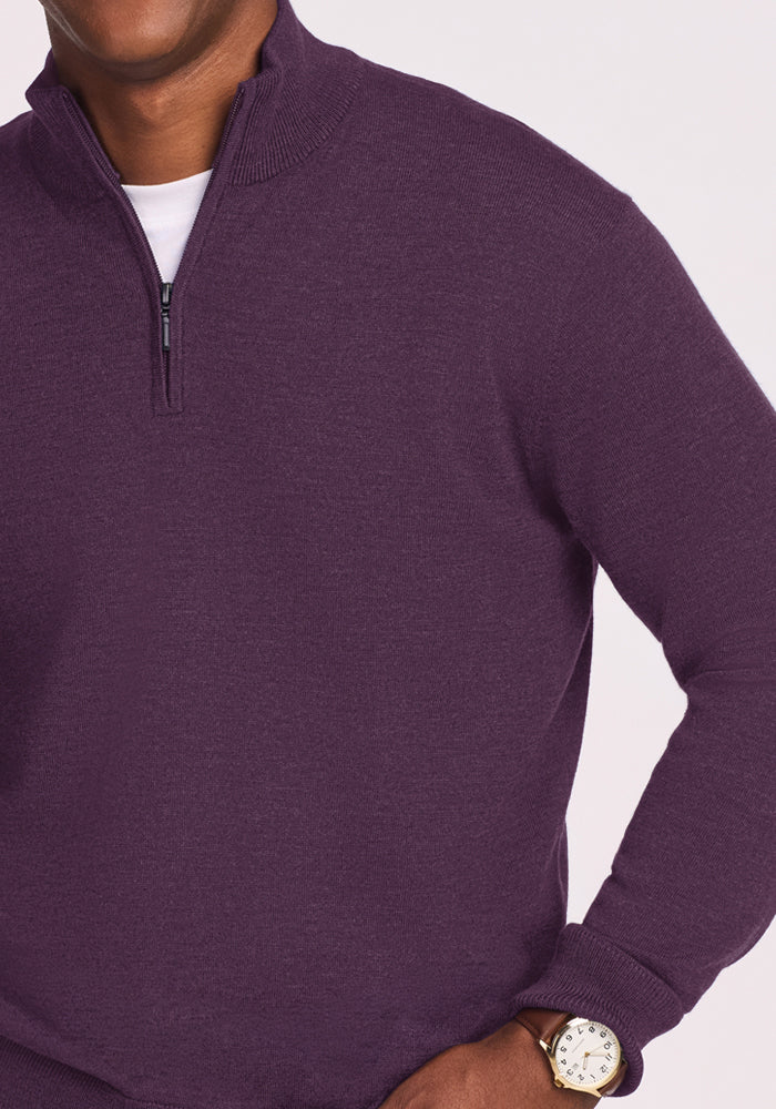 Enzo 1/4 Zip - Purple Iris
