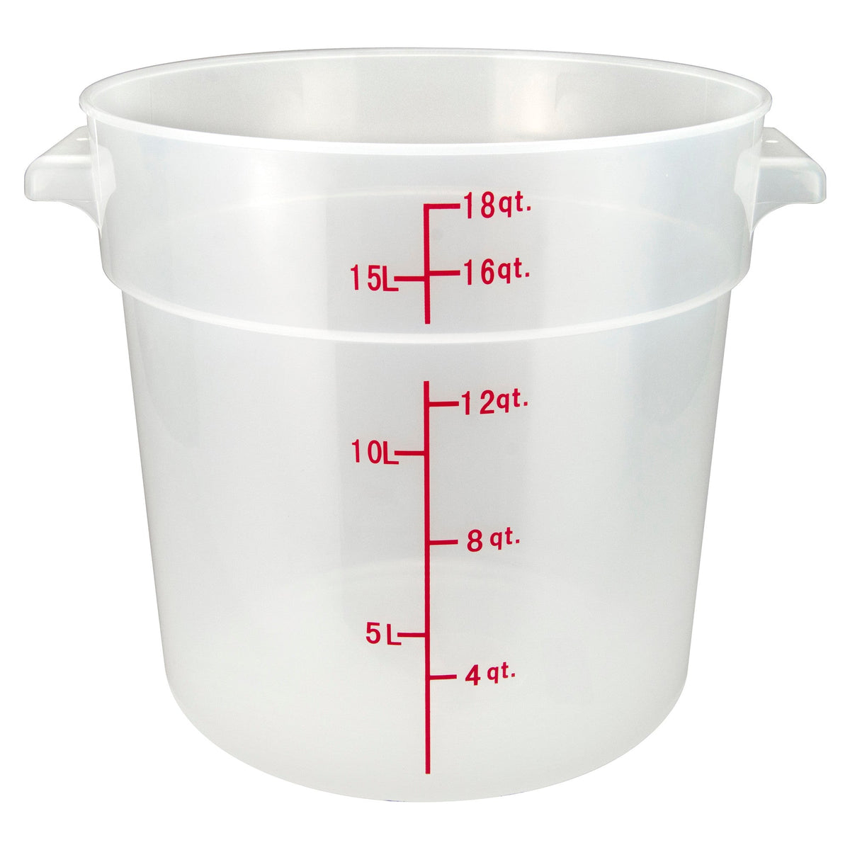 PTRC-18 - Round Storage Container, Translucent, Polypropylene - 18 Quart