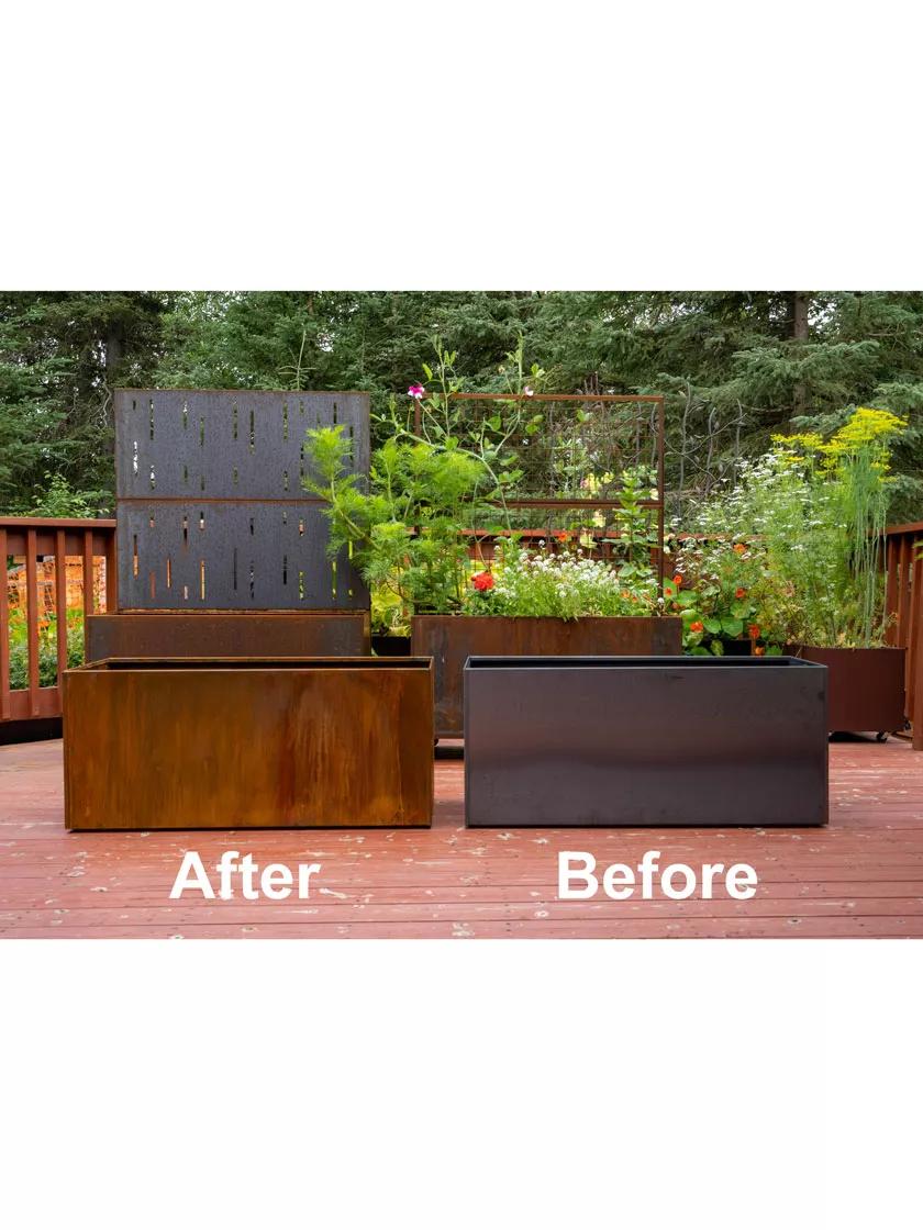 Nice Corten Steel Trough Planters