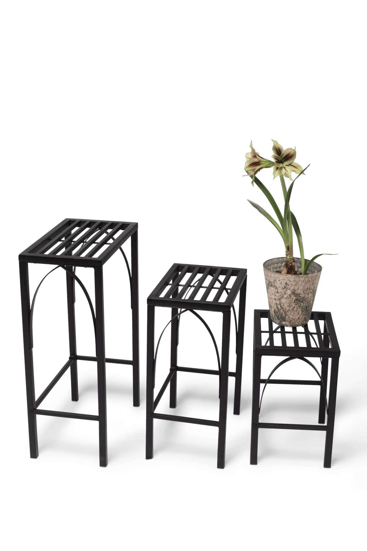 Gothic Arch Nesting Plant Stands, Set of 3