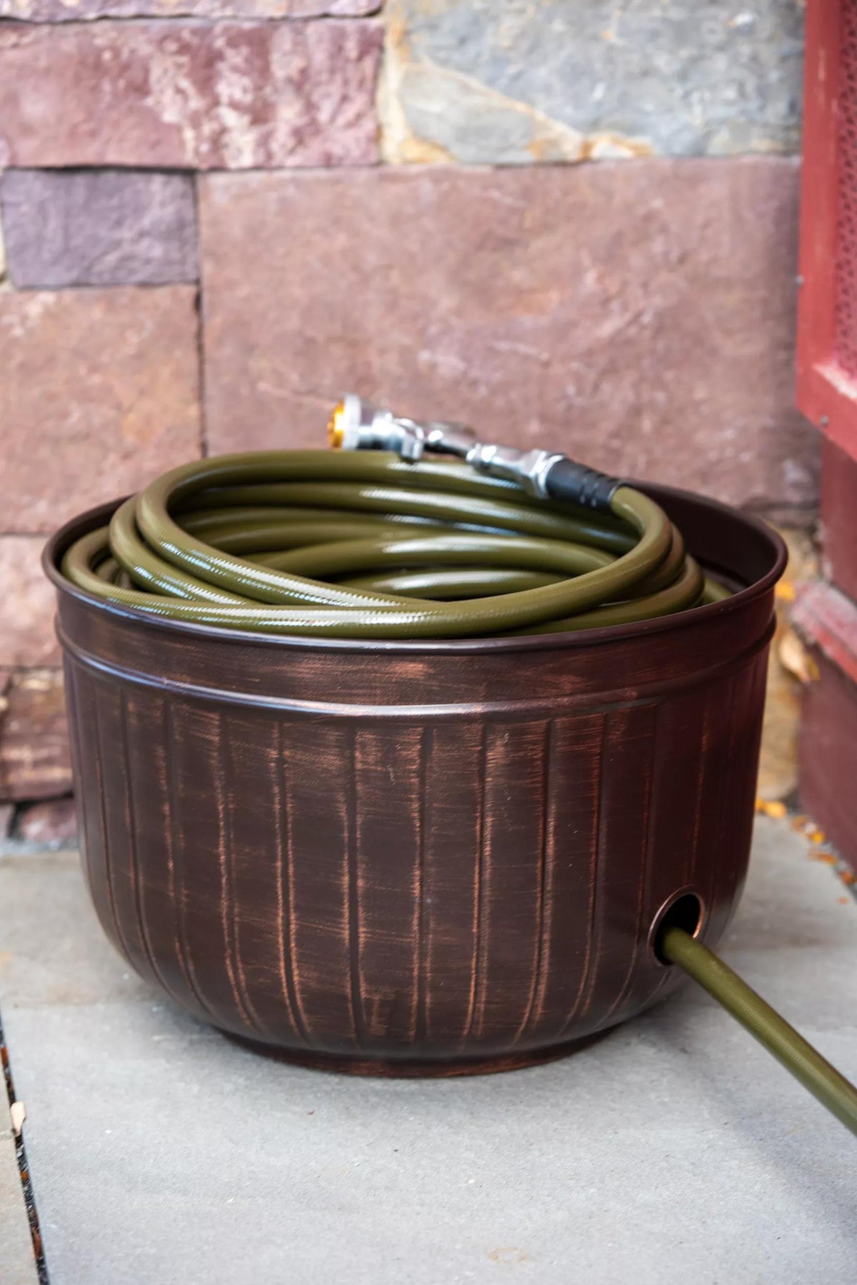 Brushed Bronze Brown Hose Pot