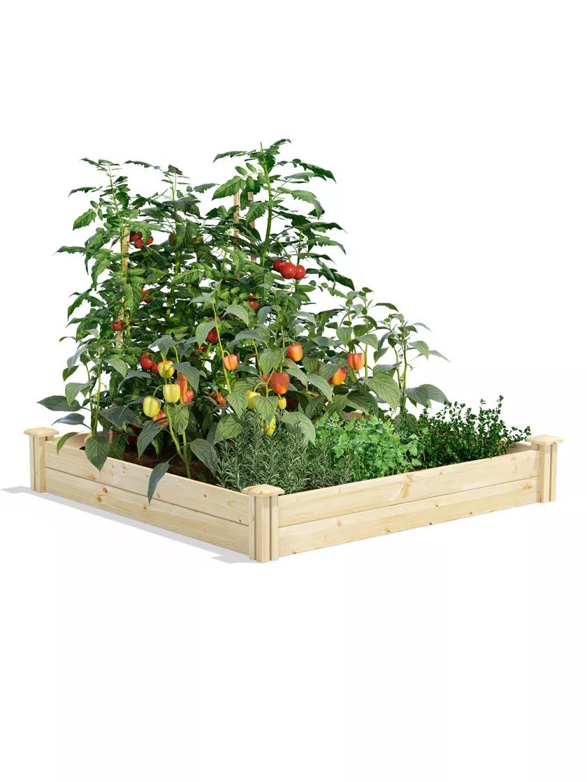 Pine Raised Garden Beds, 4'x4'