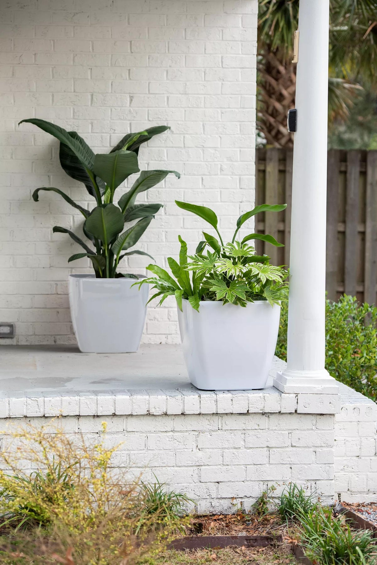 Viva™ Square Self-Watering Rolling Planter, 20" Diameter, Set of 2