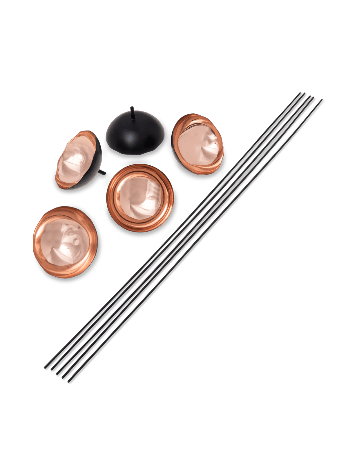 Copper Poppy Sways, Set of 5