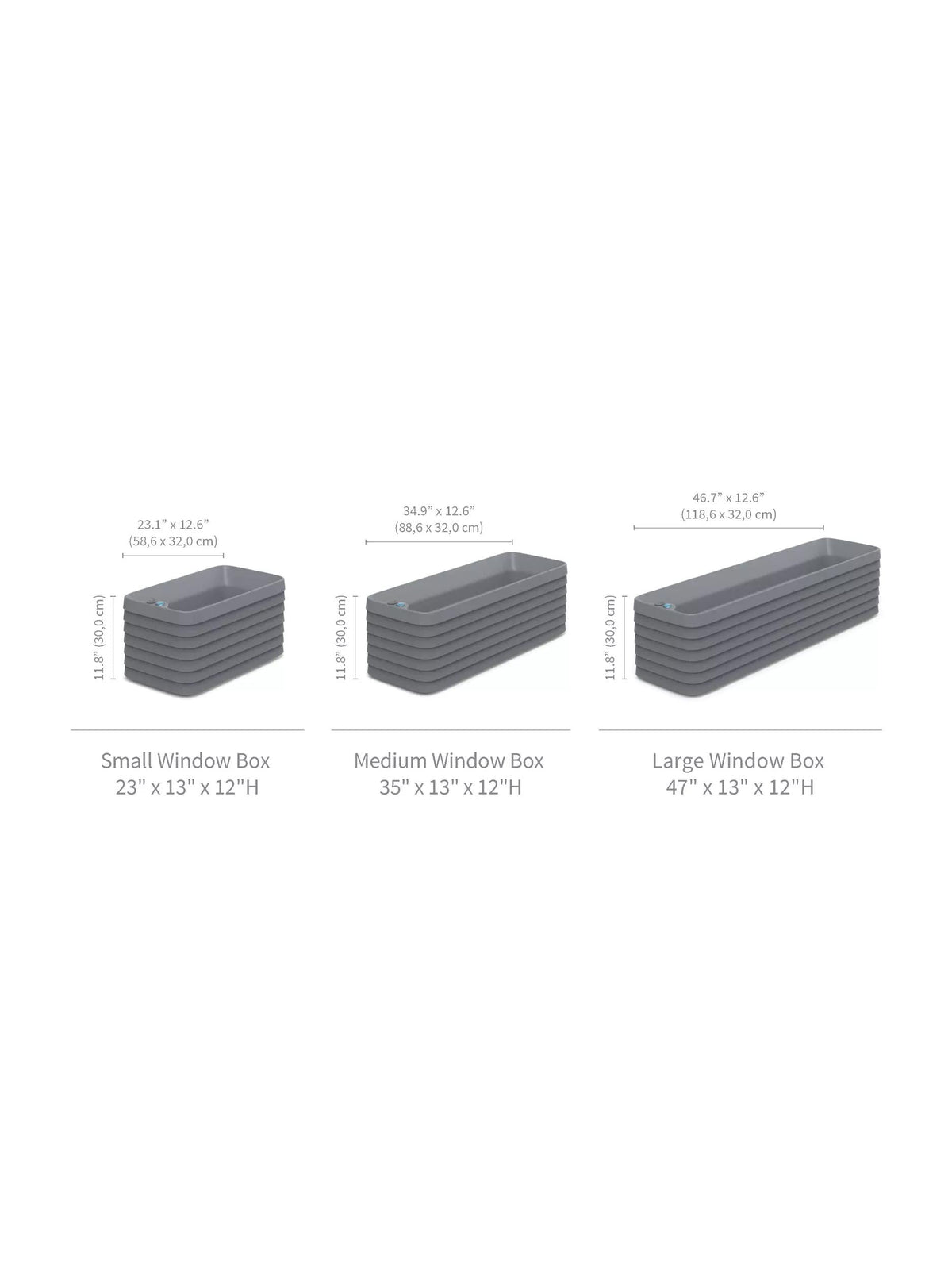 TruDrop Slat Window Box Planter