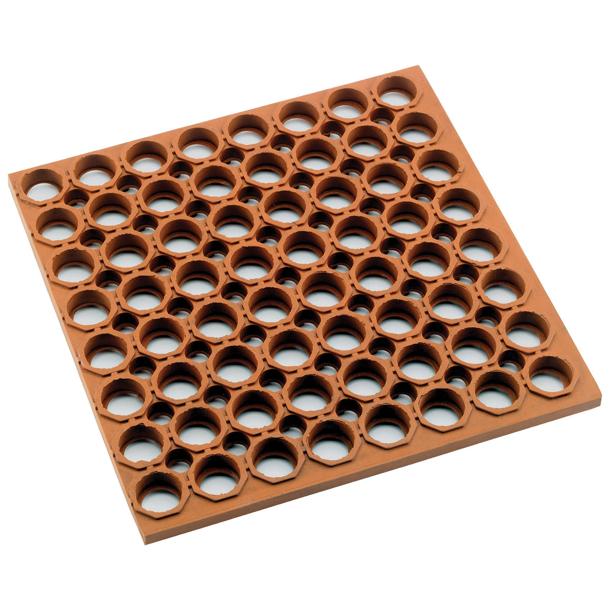 RBMH-35R-R - Rubber Floor Mat, 3' x 5' x 3/4", Straight Edge - Red, Rolled