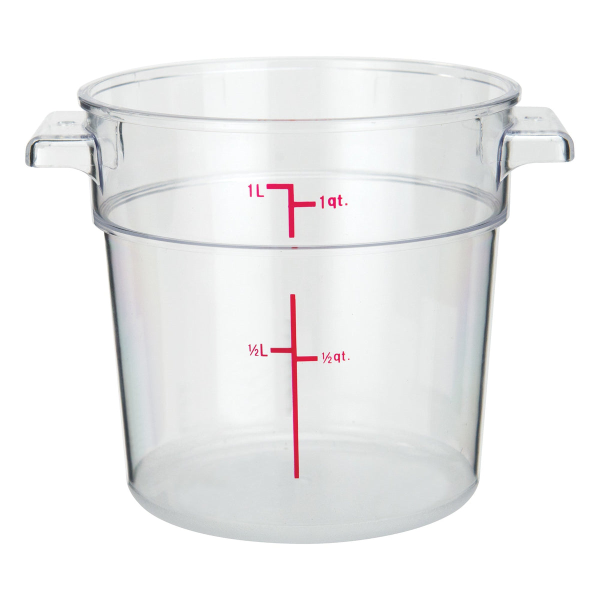 PCRC-1 - Round Storage Container, Clear Polycarbonate - 1 Quart