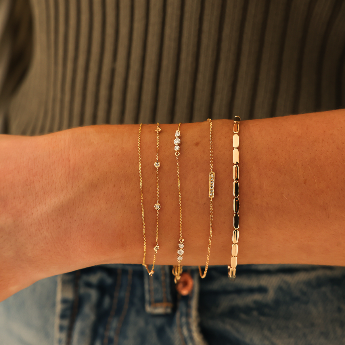 Sylvie Rose Single Bar Bracelet
