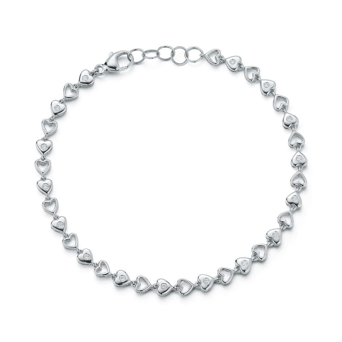 DRD Heart Tennis Bracelet