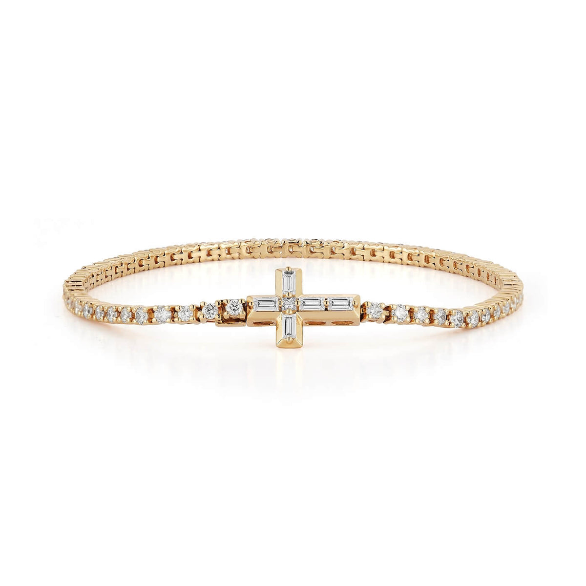 DRD Cross Lock Tennis Bracelet
