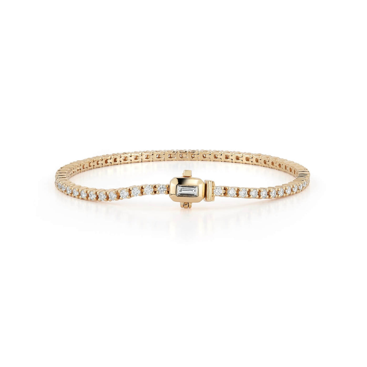 DRD Baguette Lock Tennis Bracelet
