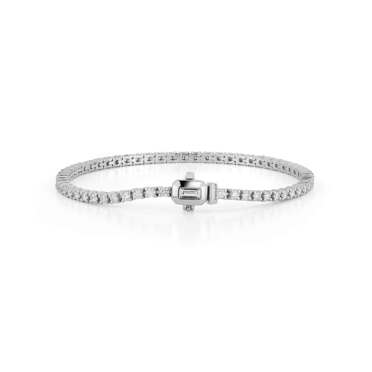 DRD Baguette Lock Tennis Bracelet