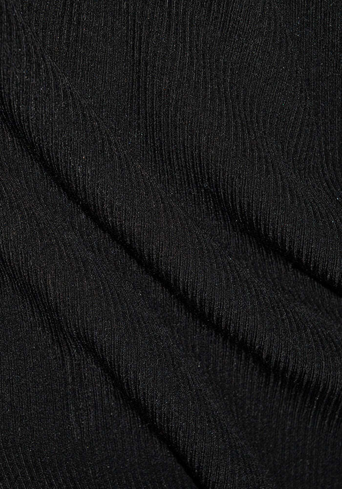 Vera Ribbed Tunic - Black