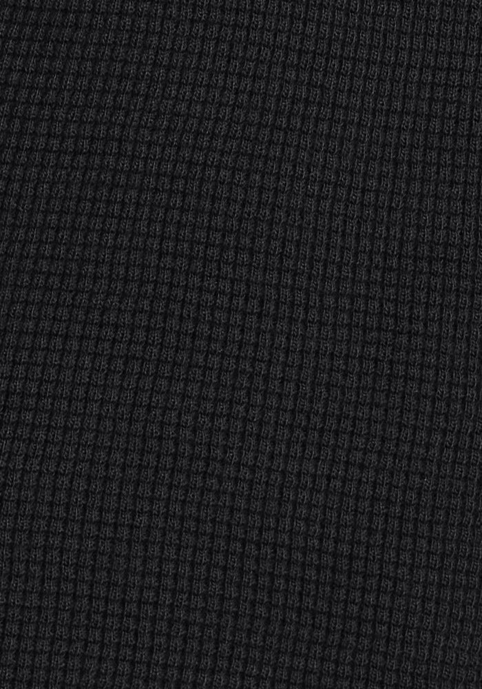 Oaklynn Waffle Shacket - Black