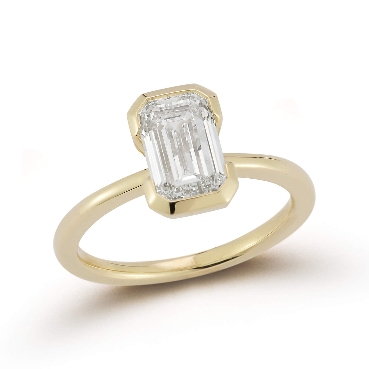 DRD Half Bezel 2.01 Ct. Emerald Engagement Ring