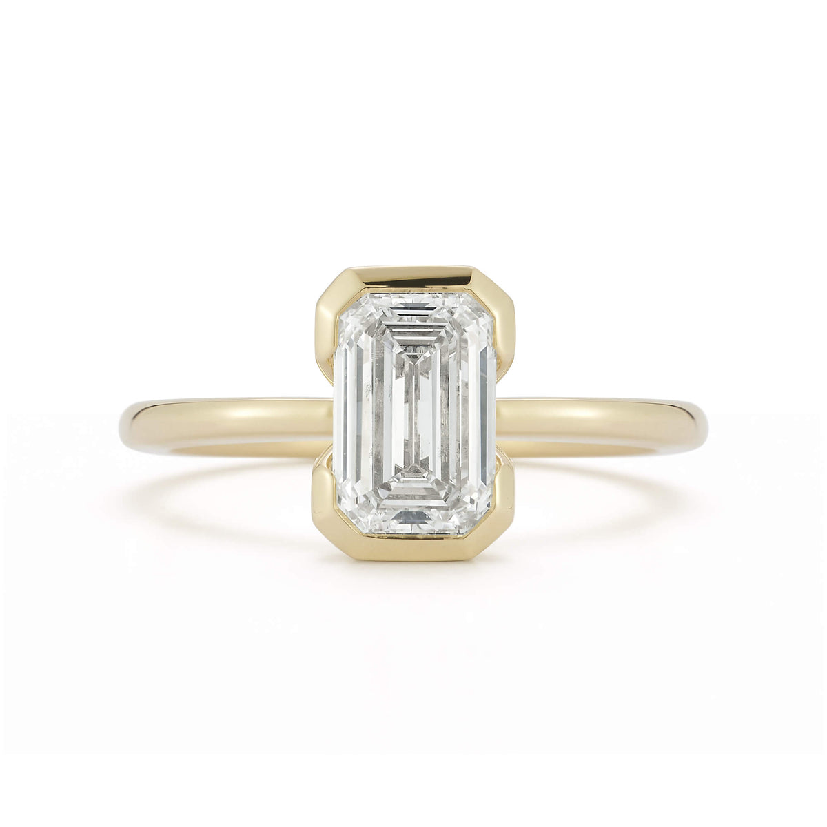 DRD Half Bezel 2.01 Ct. Emerald Engagement Ring