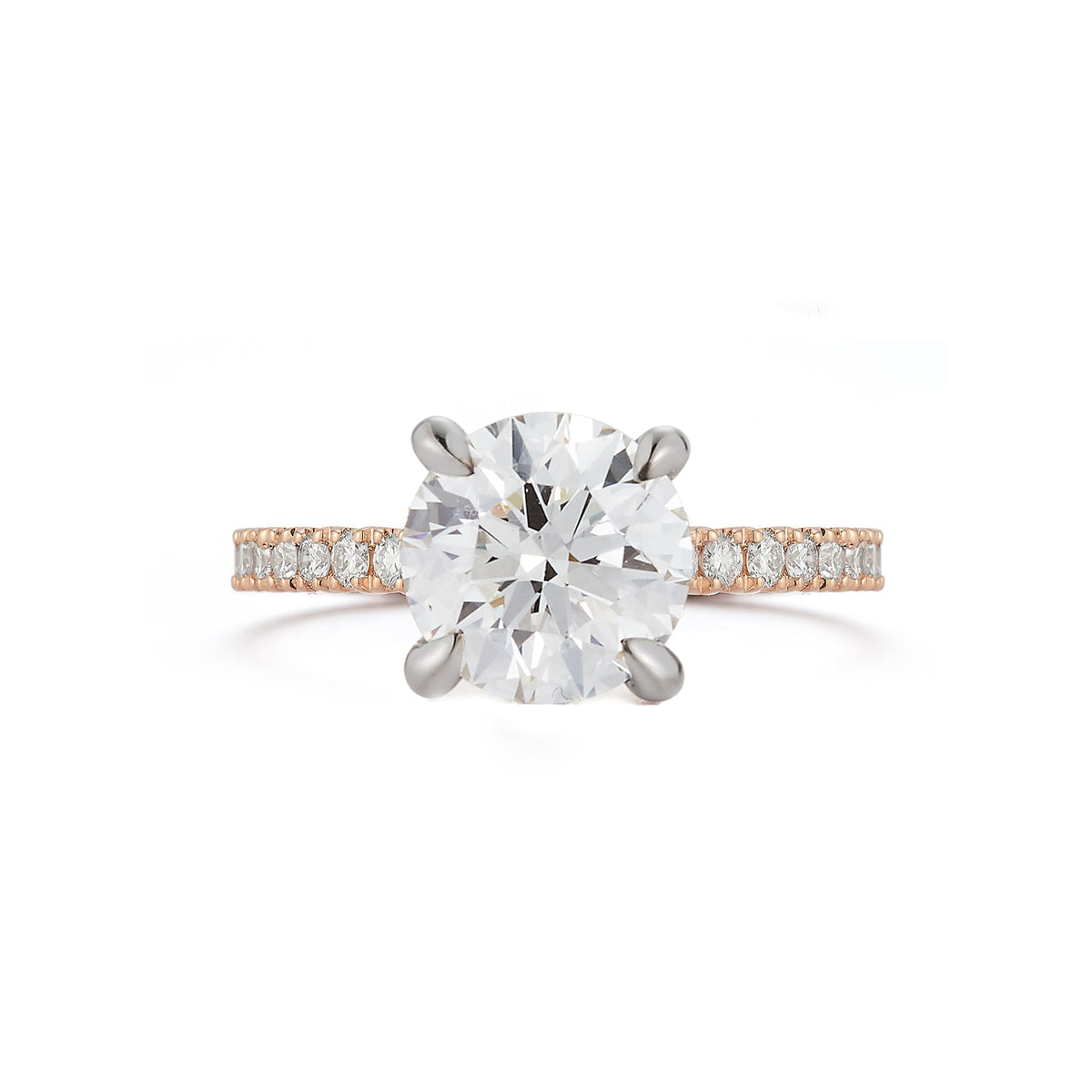The Round Pavé Solitaire - 1.7 Ct