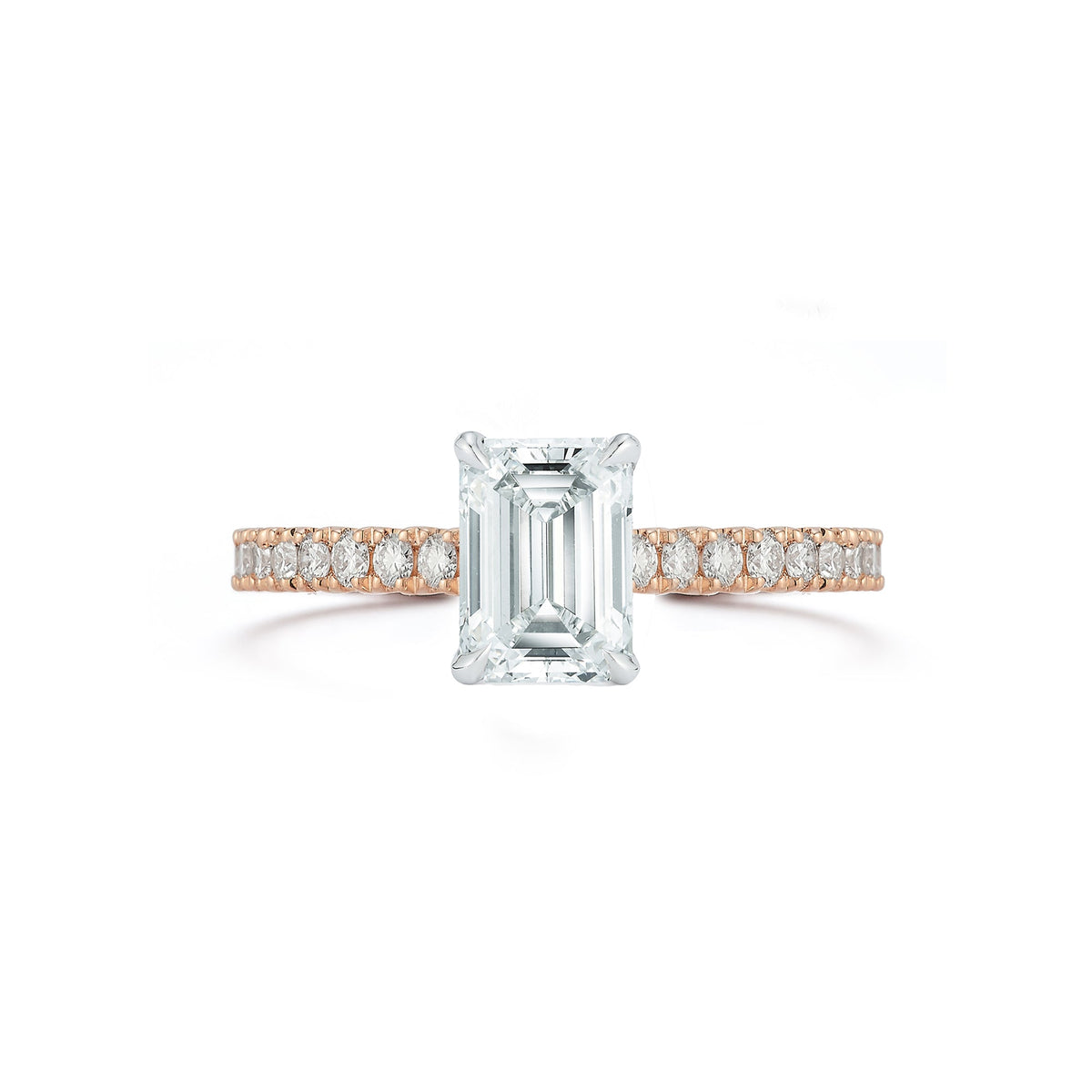The Emerald Pavé Solitaire - 1.2 Ct