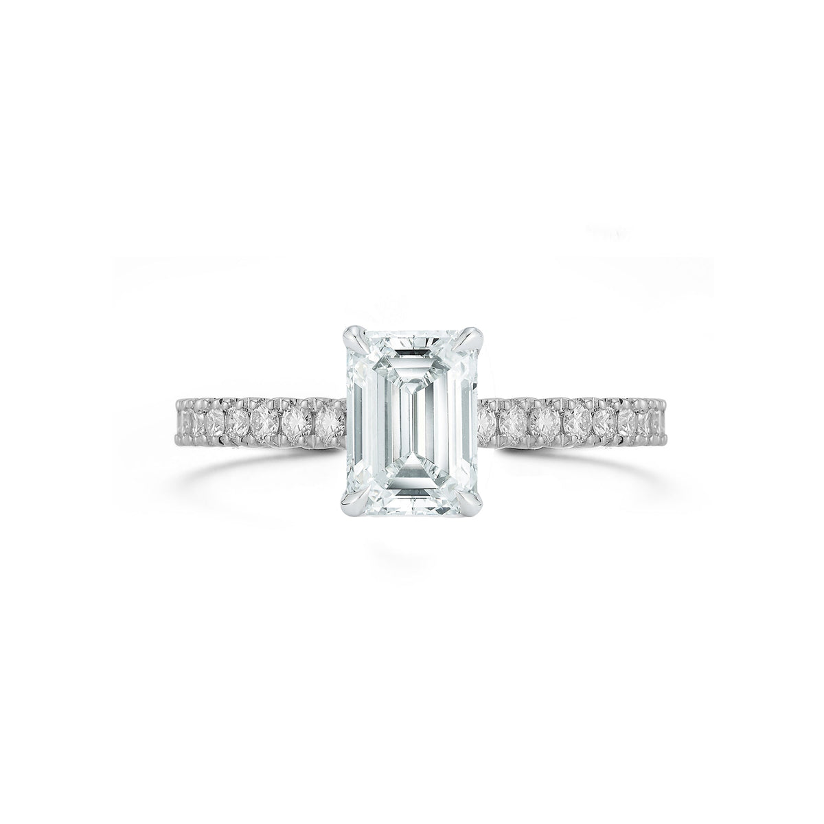 The Emerald Pavé Solitaire - 1.2 Ct