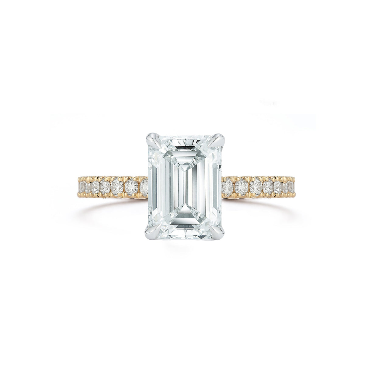 The Emerald Pavé Solitaire - 2 Ct
