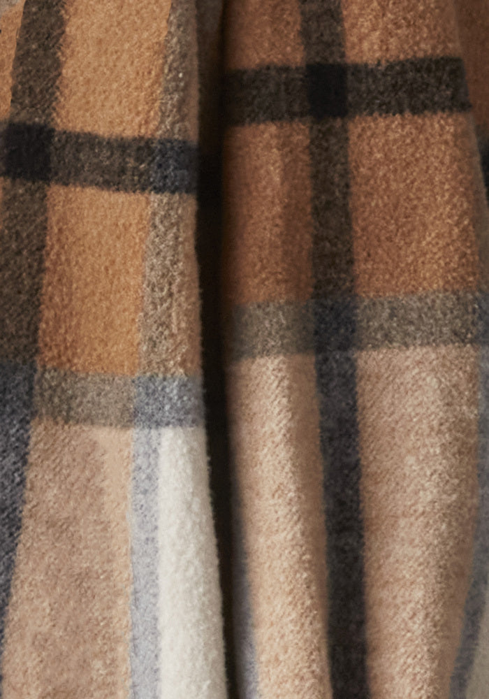 Sawyer Shacket - Camel Plaid