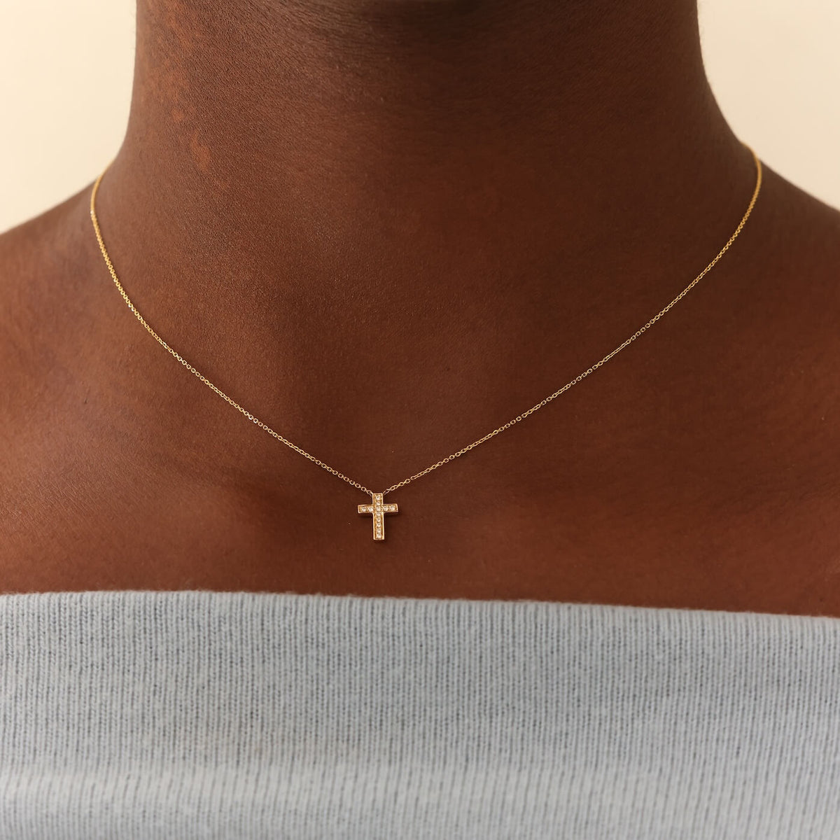 DRD Diamond Cross Necklace
