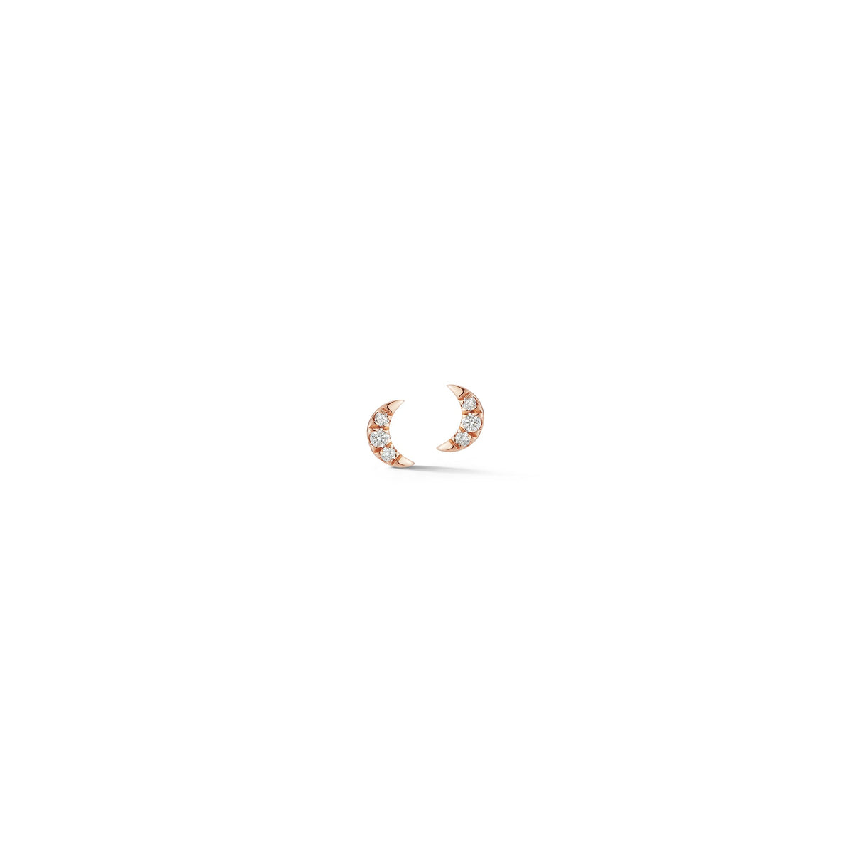 Mini Crescent Moon Studs