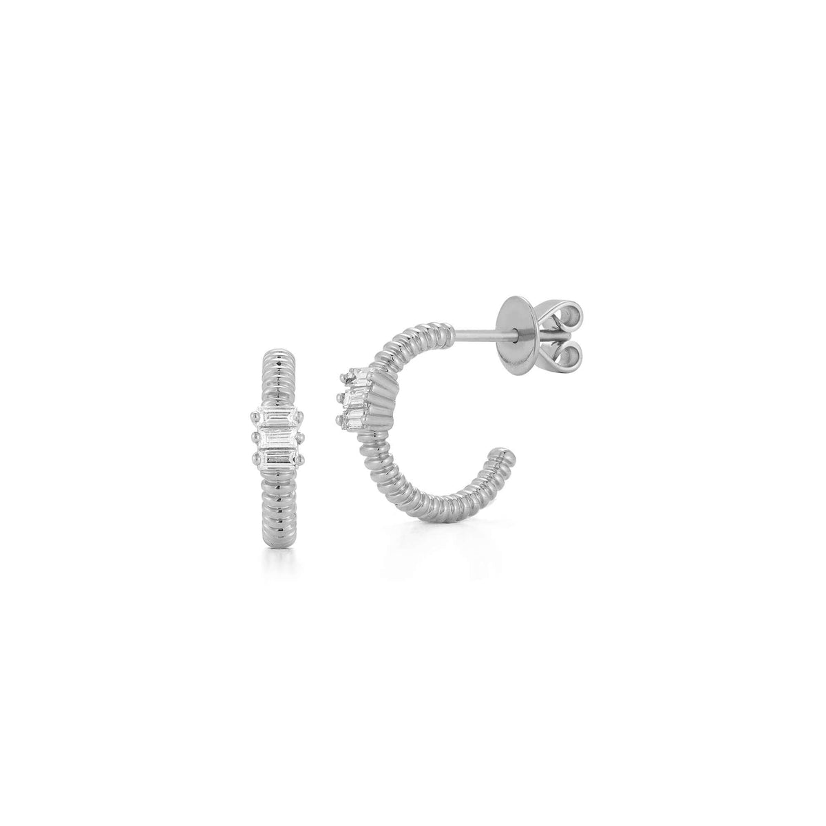Teddi Paige Coil Baguette Hoops