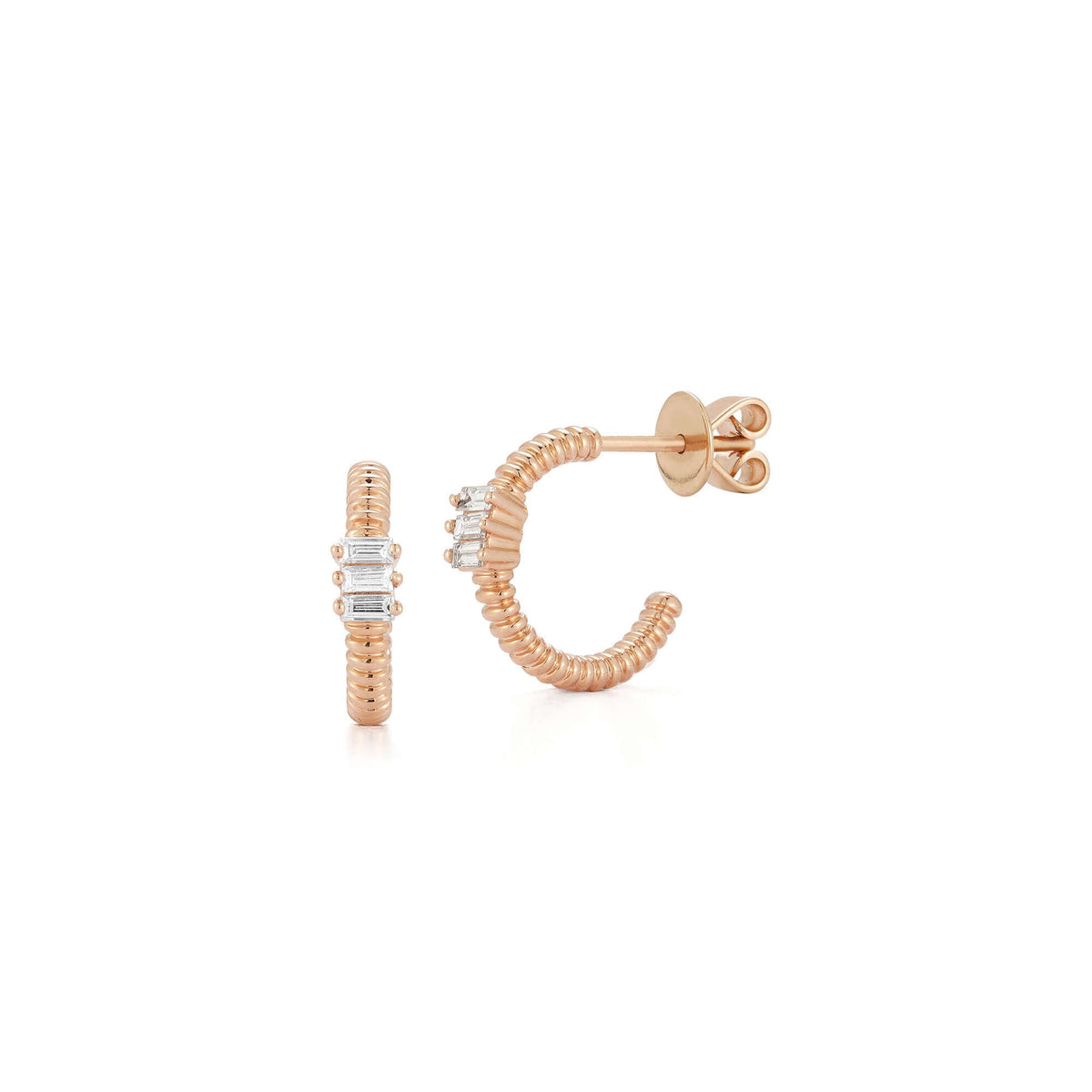 Teddi Paige Coil Baguette Hoops