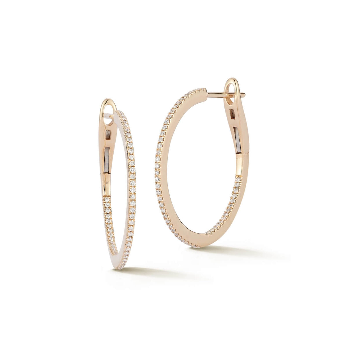 DRD Medium Diamond Hoops
