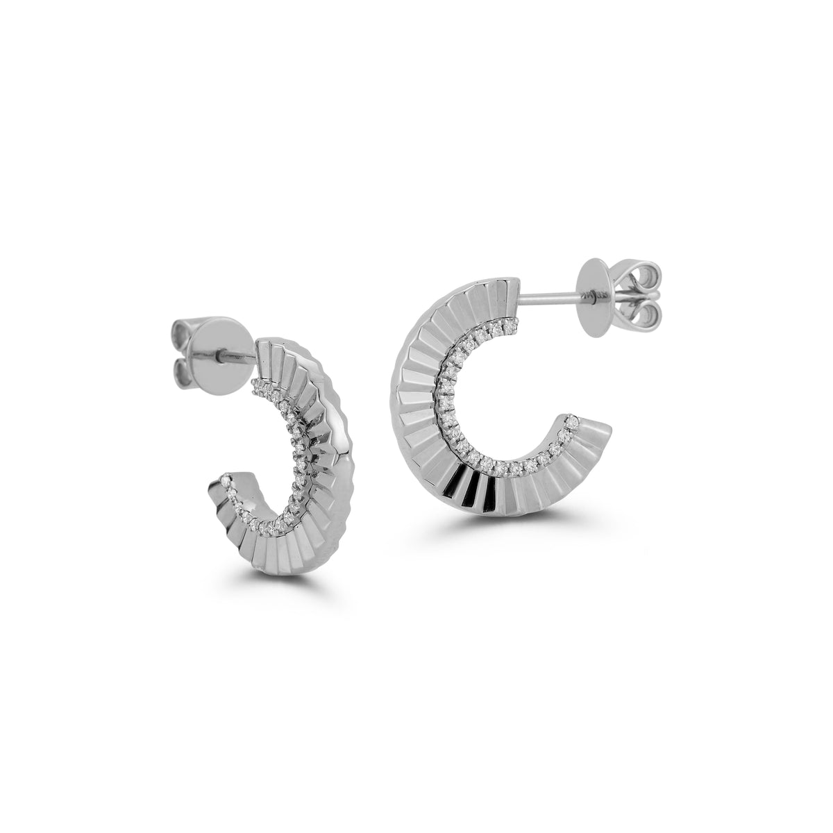 Teddi Paige Small Fluted Hoops