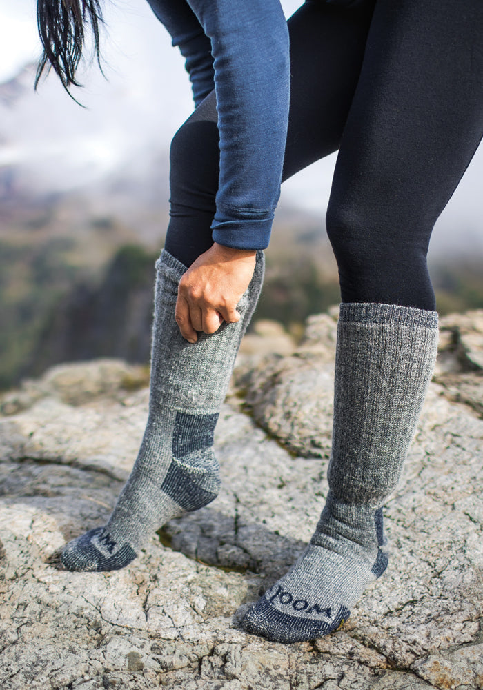 Womens Extreme Over The Calf Socks - Navy Carbon