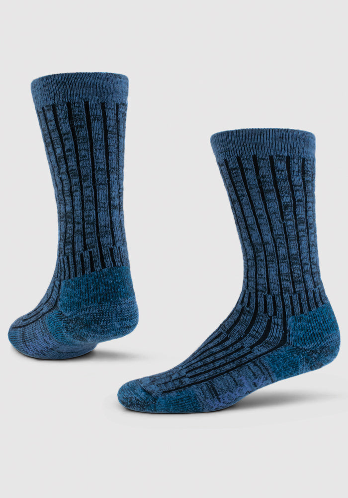 Mens Joey Mid Calf Socks - Steel Blue