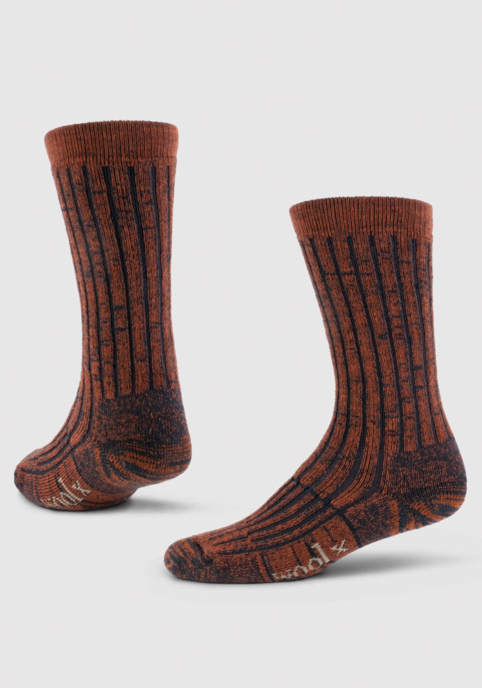 Mens Joey Mid Calf Socks - Cinnamon Spice