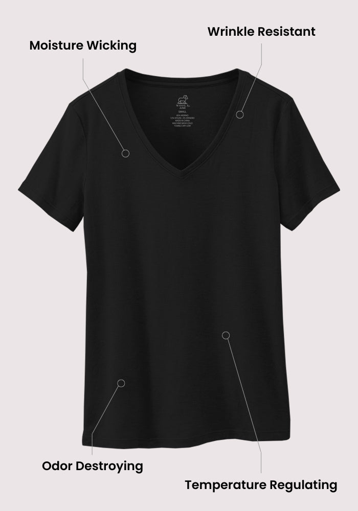 Junie V Neck - Black