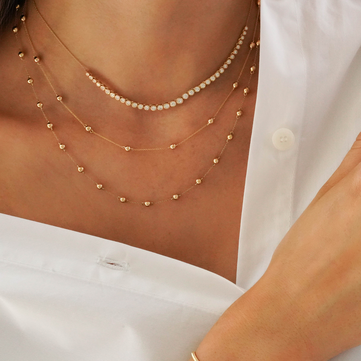 Poppy Rae Eternity Pebble Station Necklace