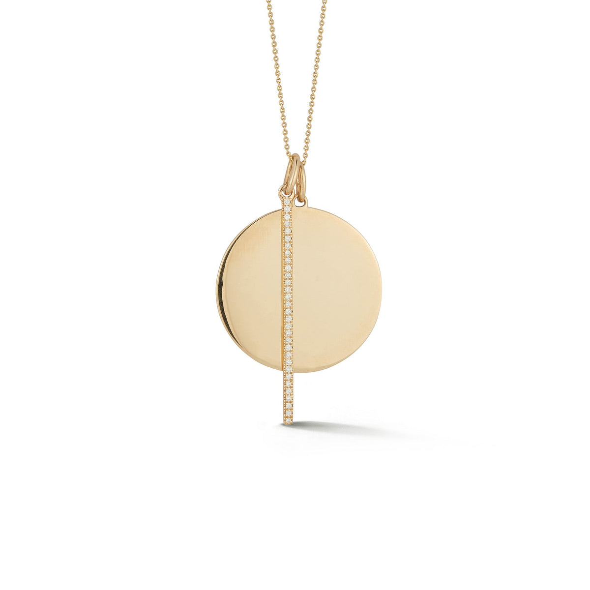 Sylvie Rose Disc and Pave Bar Necklace