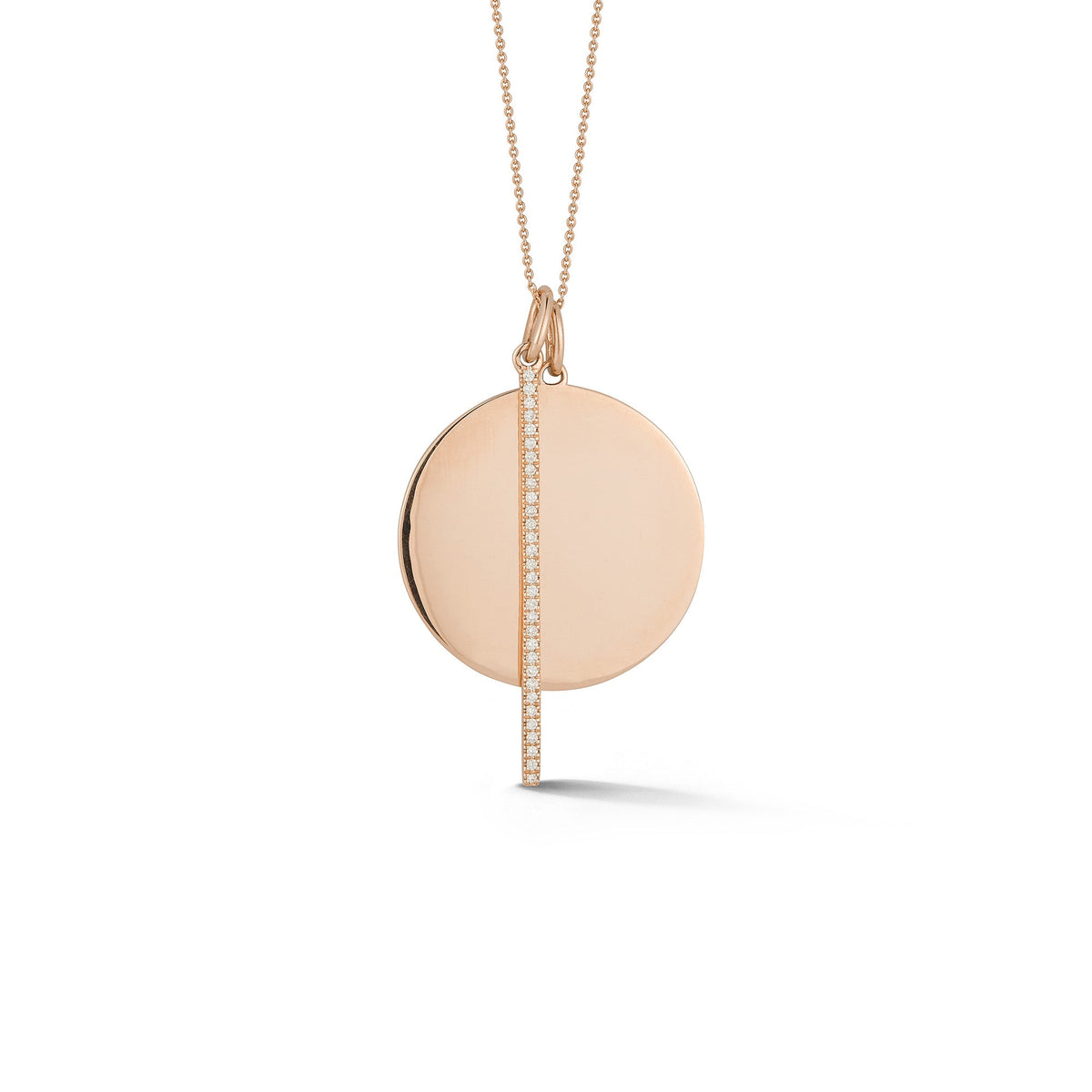 Sylvie Rose Disc and Pave Bar Necklace