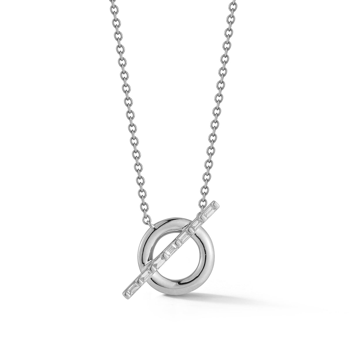 Sadie Pearl Baguette Toggle Necklace