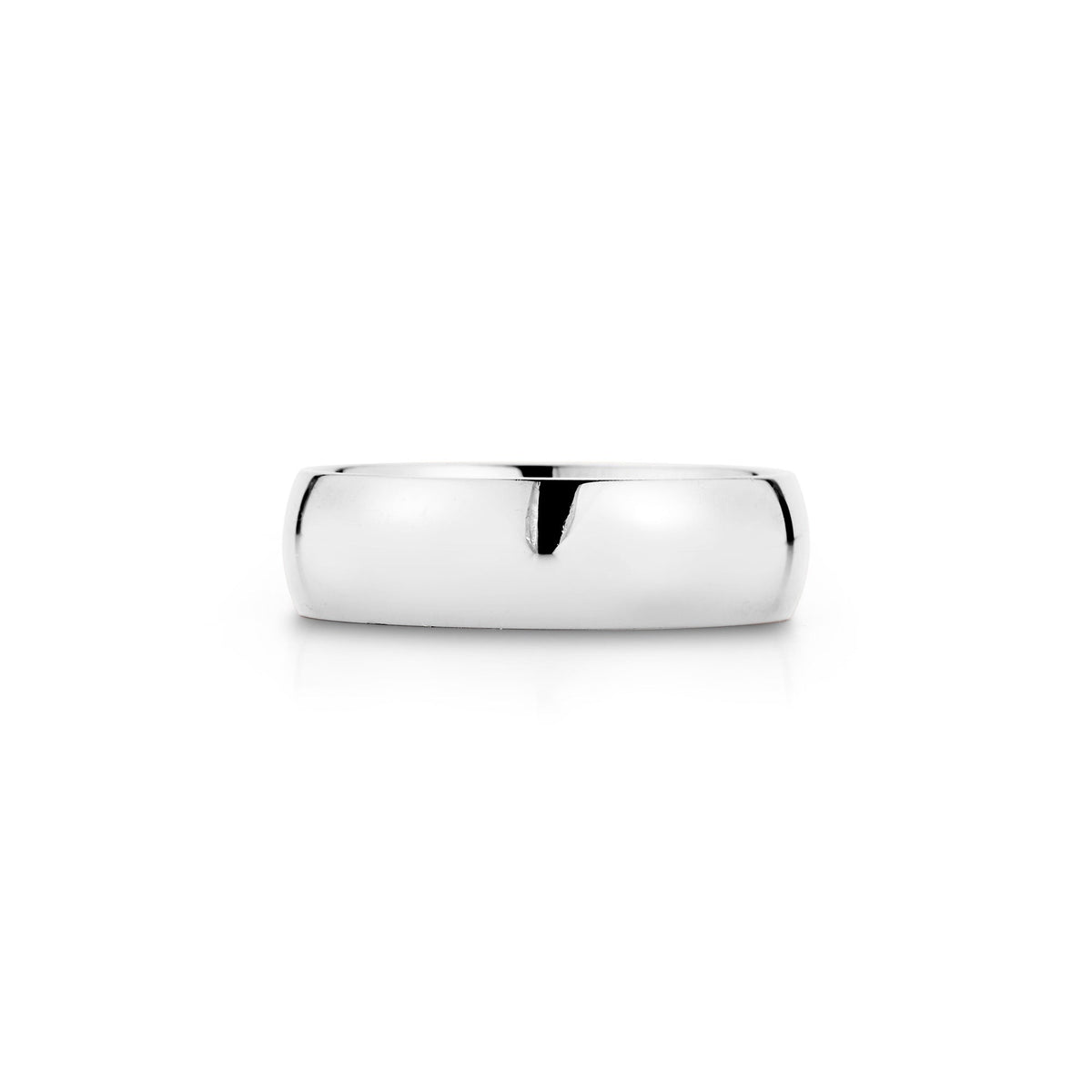 6mm Mens Half Round Comfort Fit Wedding Band
